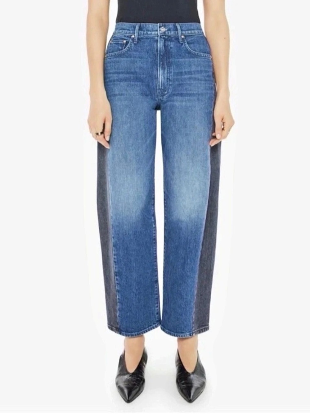 MOTHER The Half-Pipe Flood Color Block Leg Jeans size 29